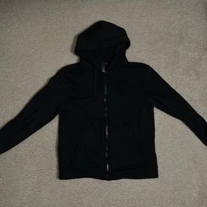 Casual Black Zip up Hoodie For Men And Women